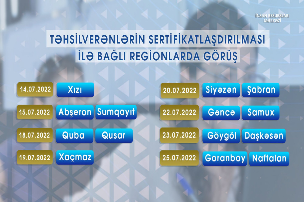 14 regionda müəllimlərlə görüş keçiriləcək