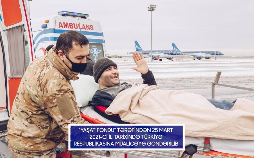 Türkiyədə müalicə alan qazimiz evə qayıtdı 