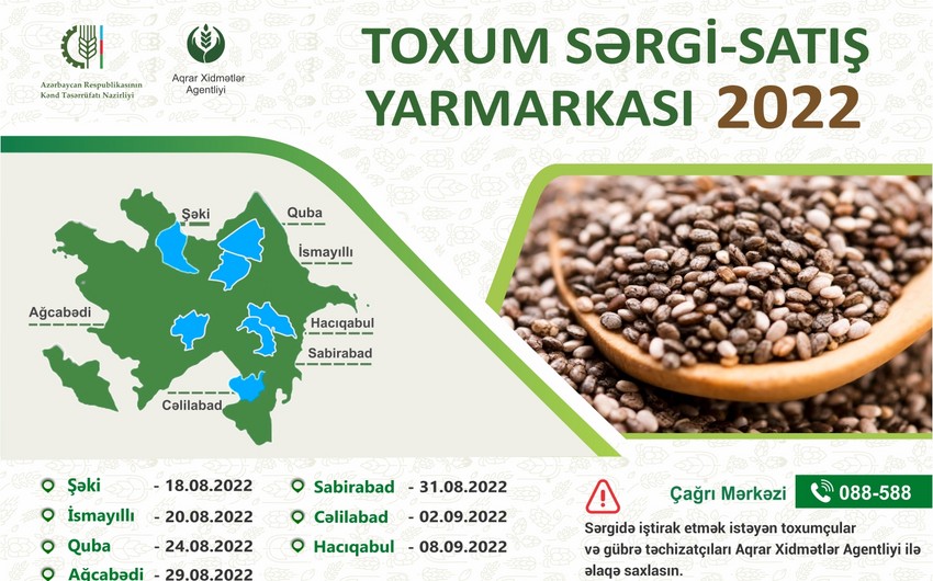 Toxum sərgi-satış yarmarkaları keçiriləcək