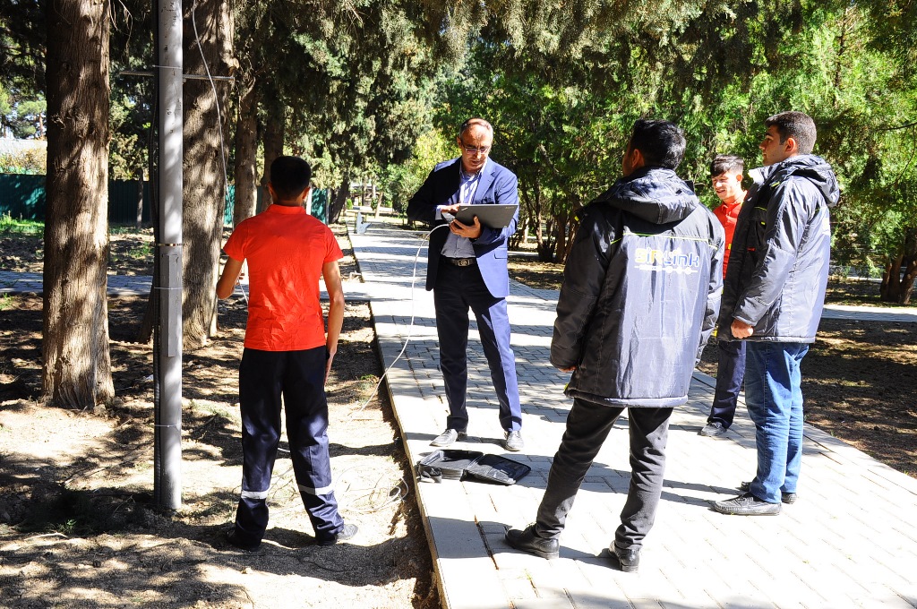 Naftalan parklarında sosial layihə - FOTO