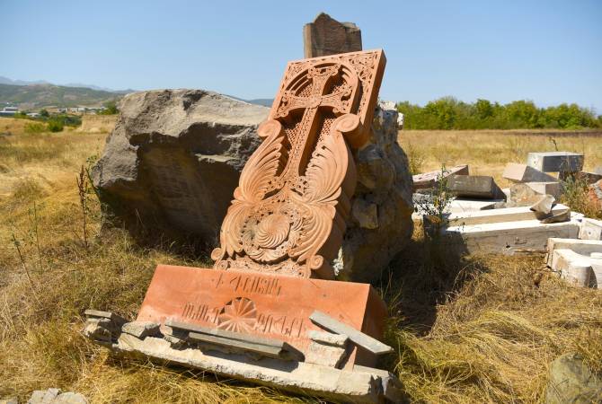 Ermənilər Laçından 46 “xaçkar” söküb apardılar - FOTOLAR