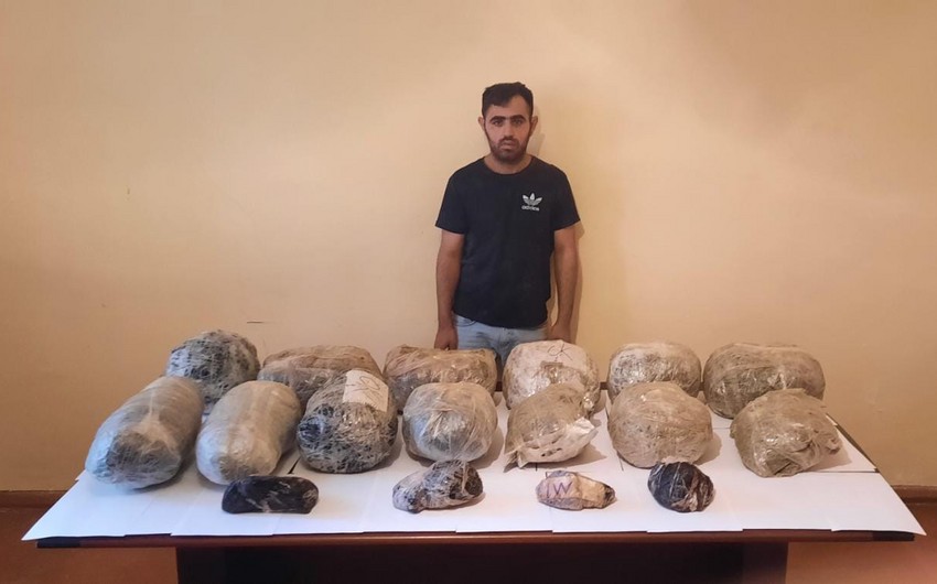 Sərhəd pozucusu külli miqdarda narkotiklə tutuldu