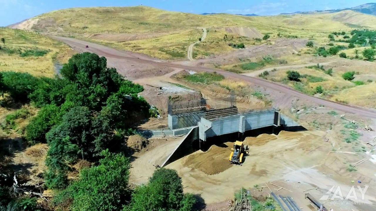 Füzuli-Hadrut yolunun tikintisi son mərhələdə - FOTO