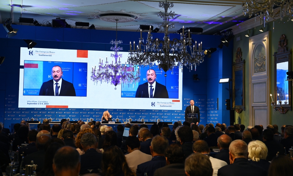 İlham Əliyev İtaliyada beynəlxalq forumda - YENİLƏNİB