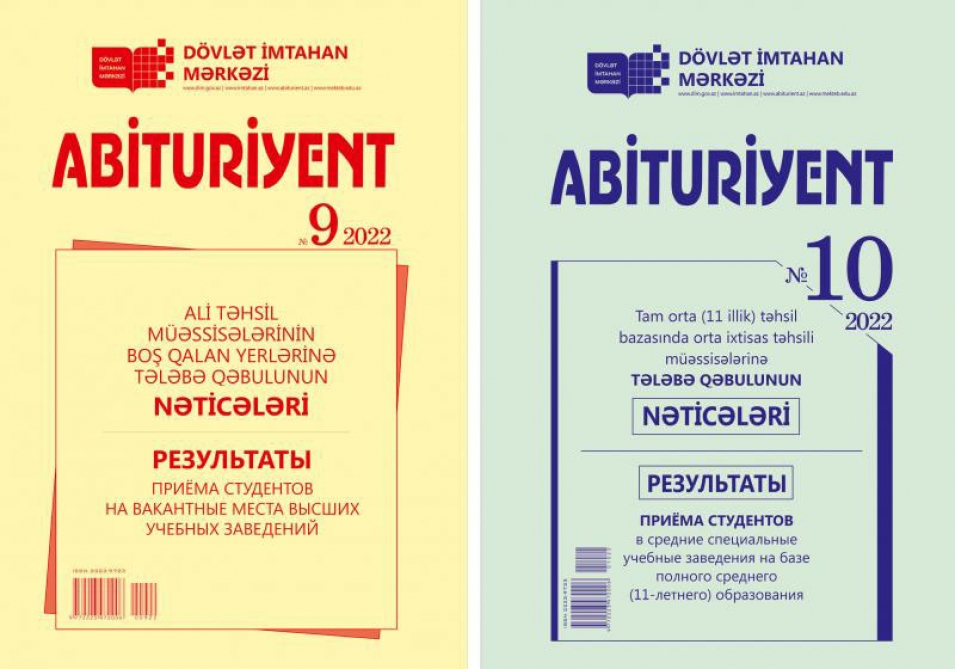 “Abituriyent”in yeni nömrələri nəşr olunub