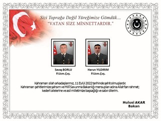 Türkiyə ordusu 2 şəhid verdi 
