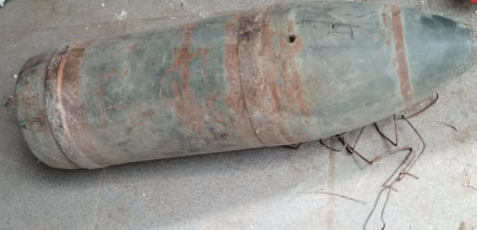 Laçında top mərmisi aşkarlandı