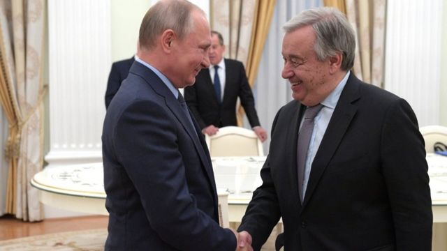 Putin BMT Baş katibi ilə danışıqlar apardı