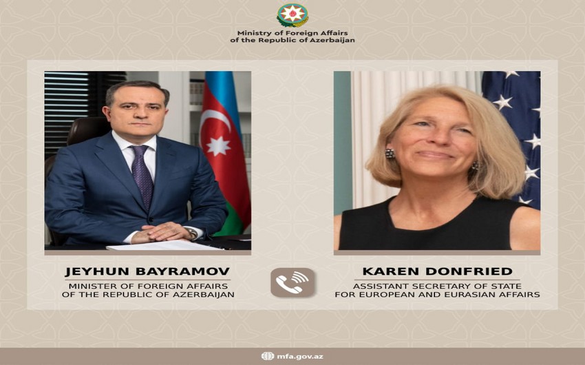 Ceyhun Bayramov Blinkenin köməkçisi ilə danışdı