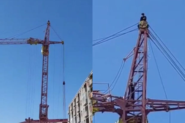 Masazırda oğlan sevdiyi qıza görə intihara cəhd edir - VİDEO