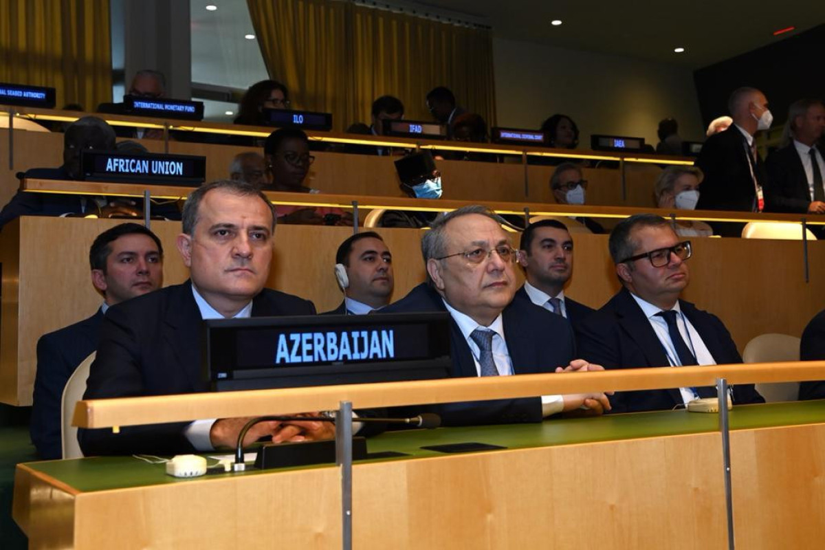 Ceyhun Bayramov BMT Baş Assambleyasının iclasında