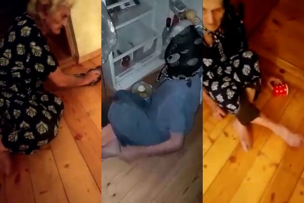 90 yaşlı qadına oğlu və gəlini işgəncə verib VİDEOya çəkdi