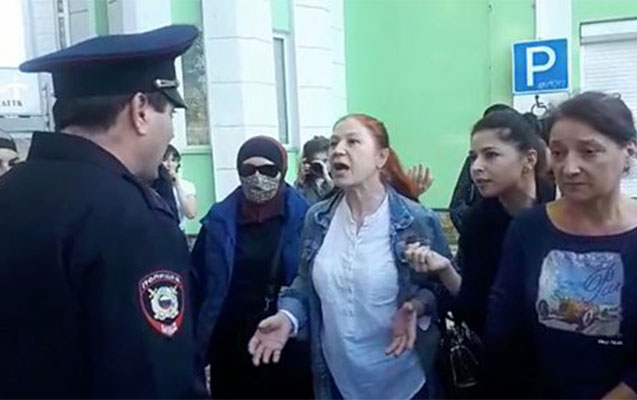 Dağıstanda qadınlar səfərbərliyə qarşı aksiya keçirdilər - VİDEO