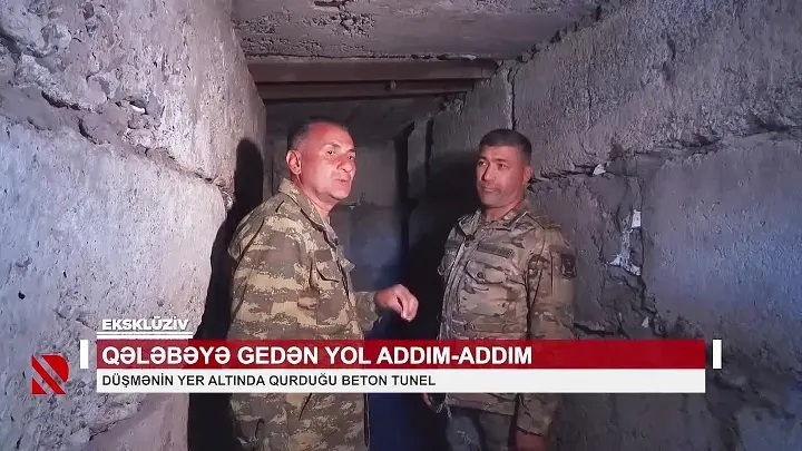 Düşmənin yer altında qurduğu beton tunel - VİDEO