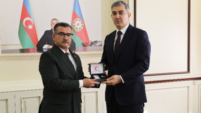 Novruz Aslanov Vüsal Hüseynovla görüşüb - FOTOLAR