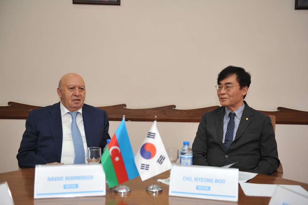 BMU-da Koreya universitetinin yeni rektoru ilə görüş olub