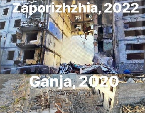 Səfir Zaporojyeyə raket hücumunu Gəncə terroruna bənzətdi