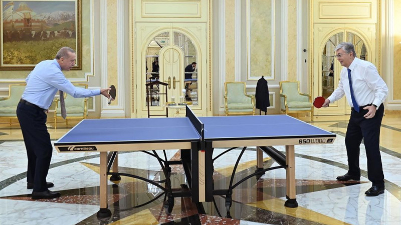 Ərdoğanla Tokayevin tennis oyunundan VİDEO - Kim qalib gəldi…