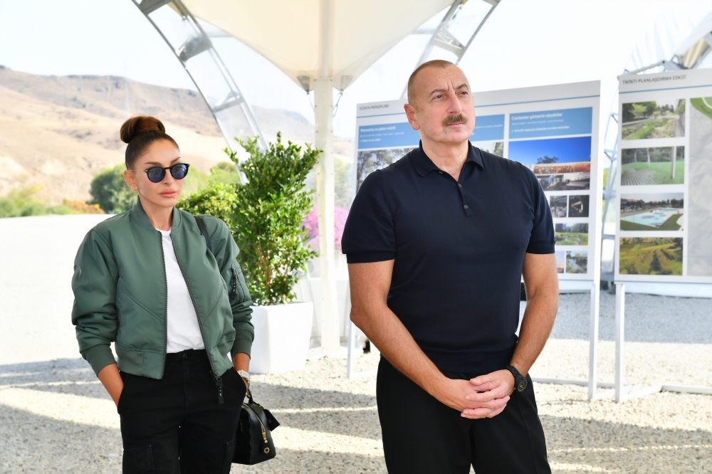 İlham Əliyev Cəbrayılda təməlqoyma mərasiminə qatıldı