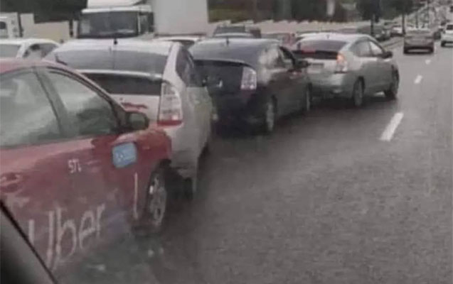Bakıda 4 “Prius” toqquşdu - FOTO
