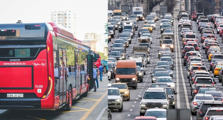 Avtobuslar yenə tıxacda qalıb
