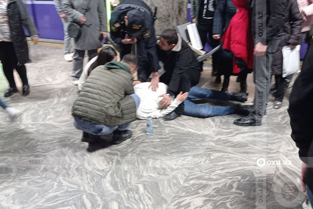 Metroda sərnişinin halı pisləşib