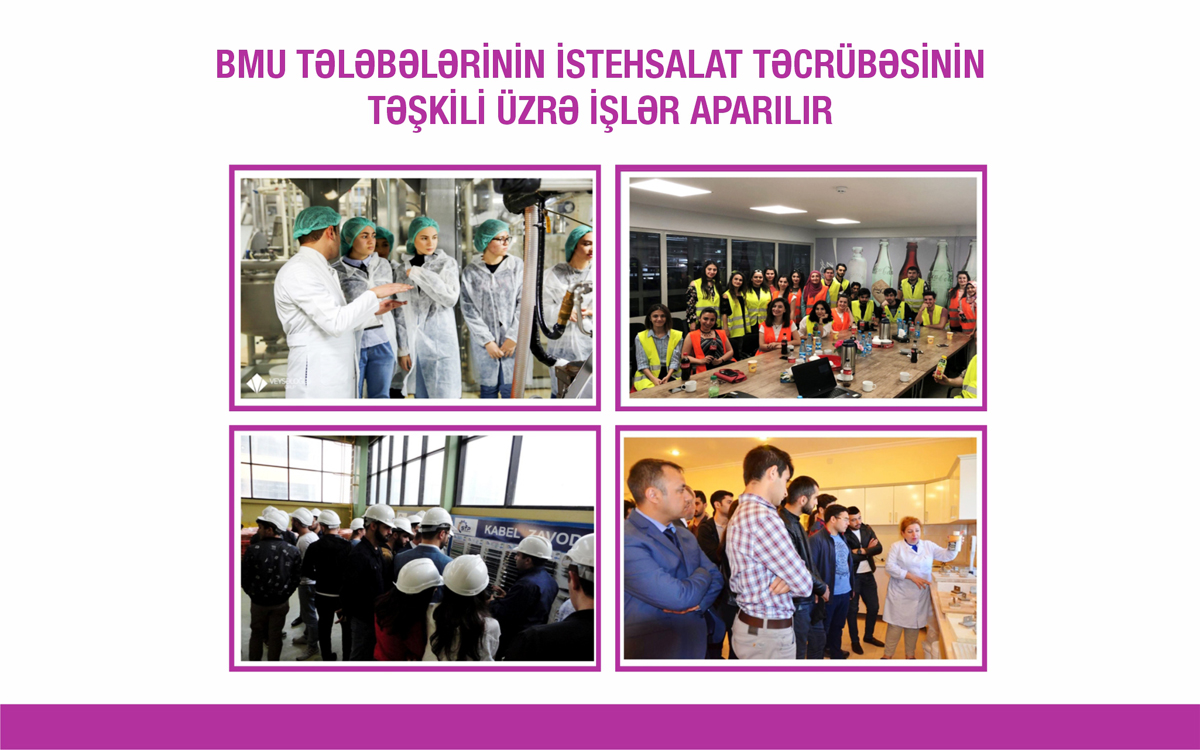 BMU tələbələrinin istehsalat təcrübəsinin təşkili üzrə işlər aparılır