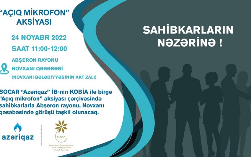 “Azəriqaz” Abşeronda sahibkarlarla görüş keçirəcək