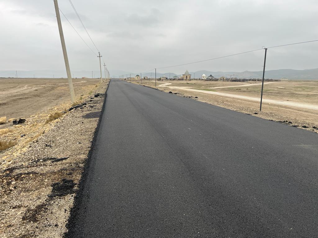 Hacıqabulda yol tikintisi sürətlə davam edir - FOTOLAR