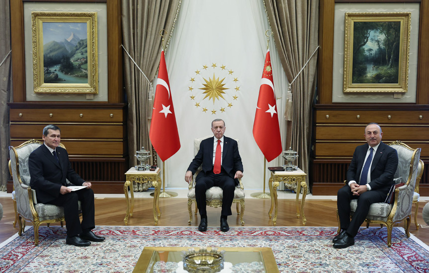 Ərdoğan türkmən naziri qəbul etdi