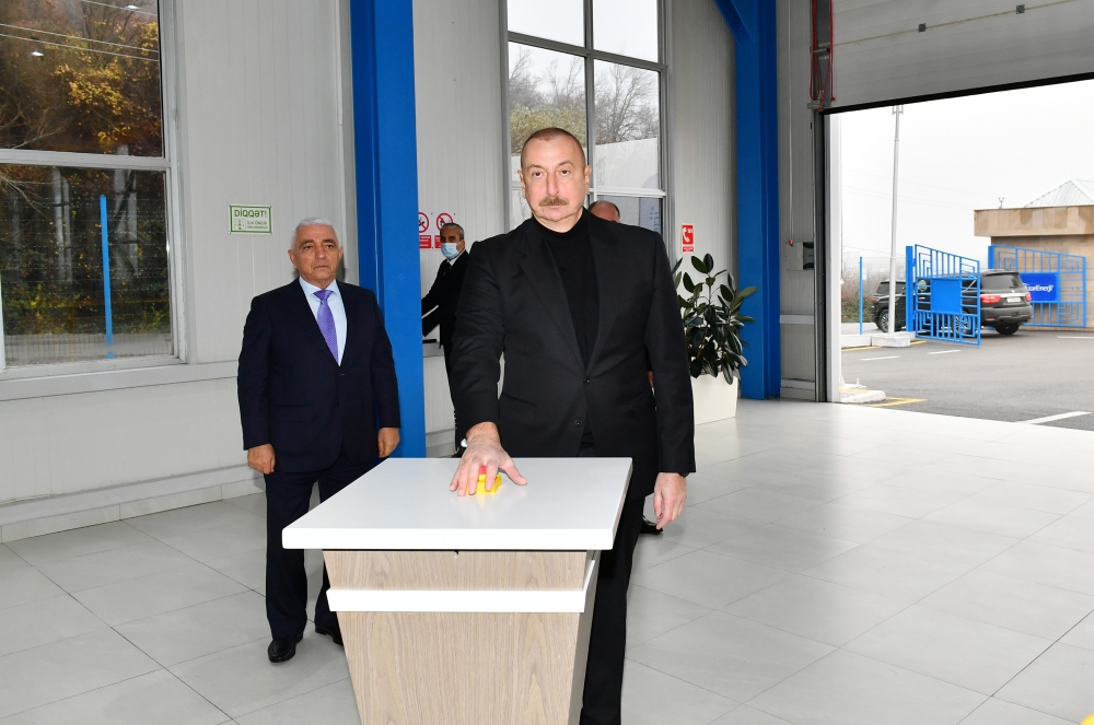 Prezident Oğuzda açılış etdi - FOTO