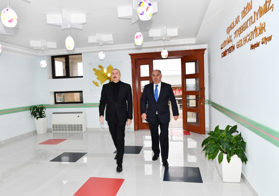 Oğuzda körpələr evi-uşaq bağçası istifadəyə verildi