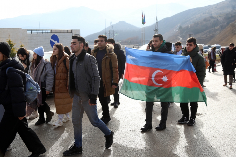 Yeni qruplar Laçın yolunda aksiyaya başladılar - FOTOLAR