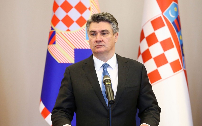 Xorvatoya Prezidenti İlham Əliyevi təbrik etdi 