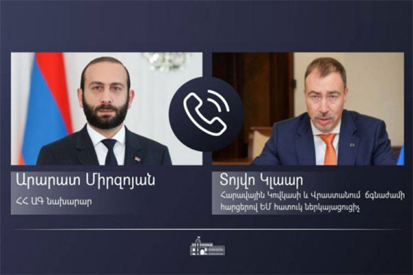 Mirzoyan Aİ rəsmisi ilə Laçın yolunu müzakirə etdi 