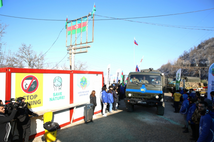 Sülhməramlılar Laçın-Xankəndi yolundan növbəti dəfə maneəsiz keçib