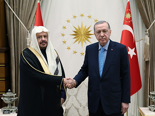 Ərdoğan səudiyyəli spikerlə görüşdü