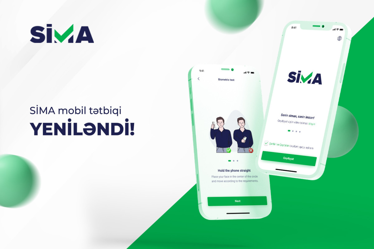SİMA mobil tətbiqinin qeydiyyat prosesi yenilənib