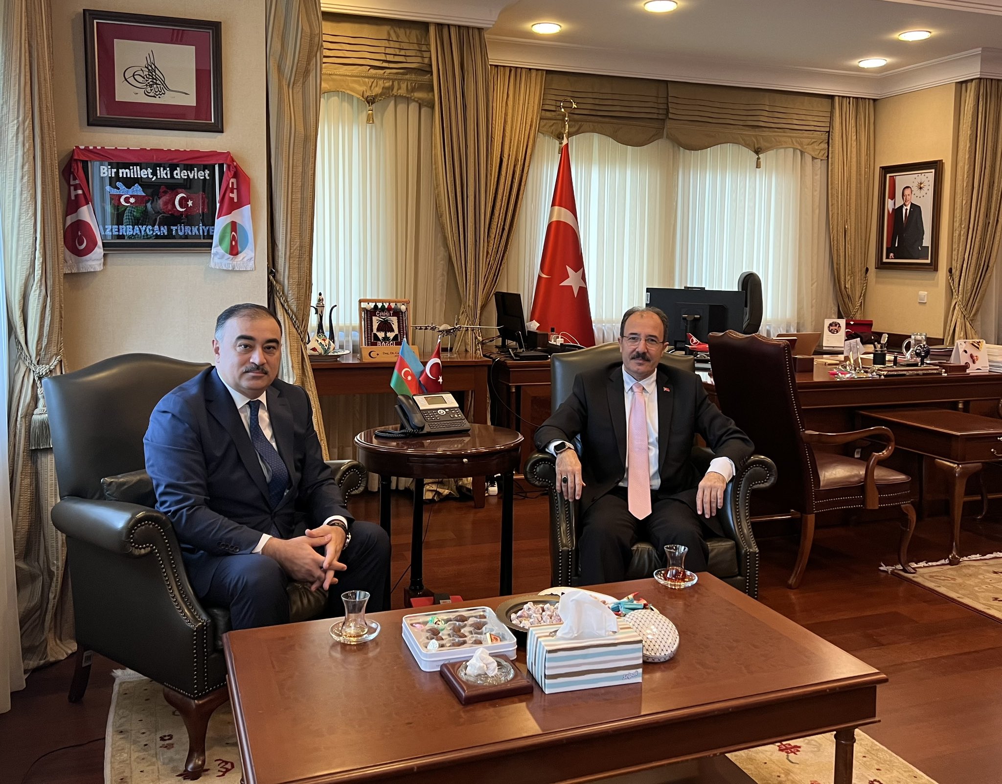 Azərbaycan və Türkiyə səfirləri görüşdü - FOTO