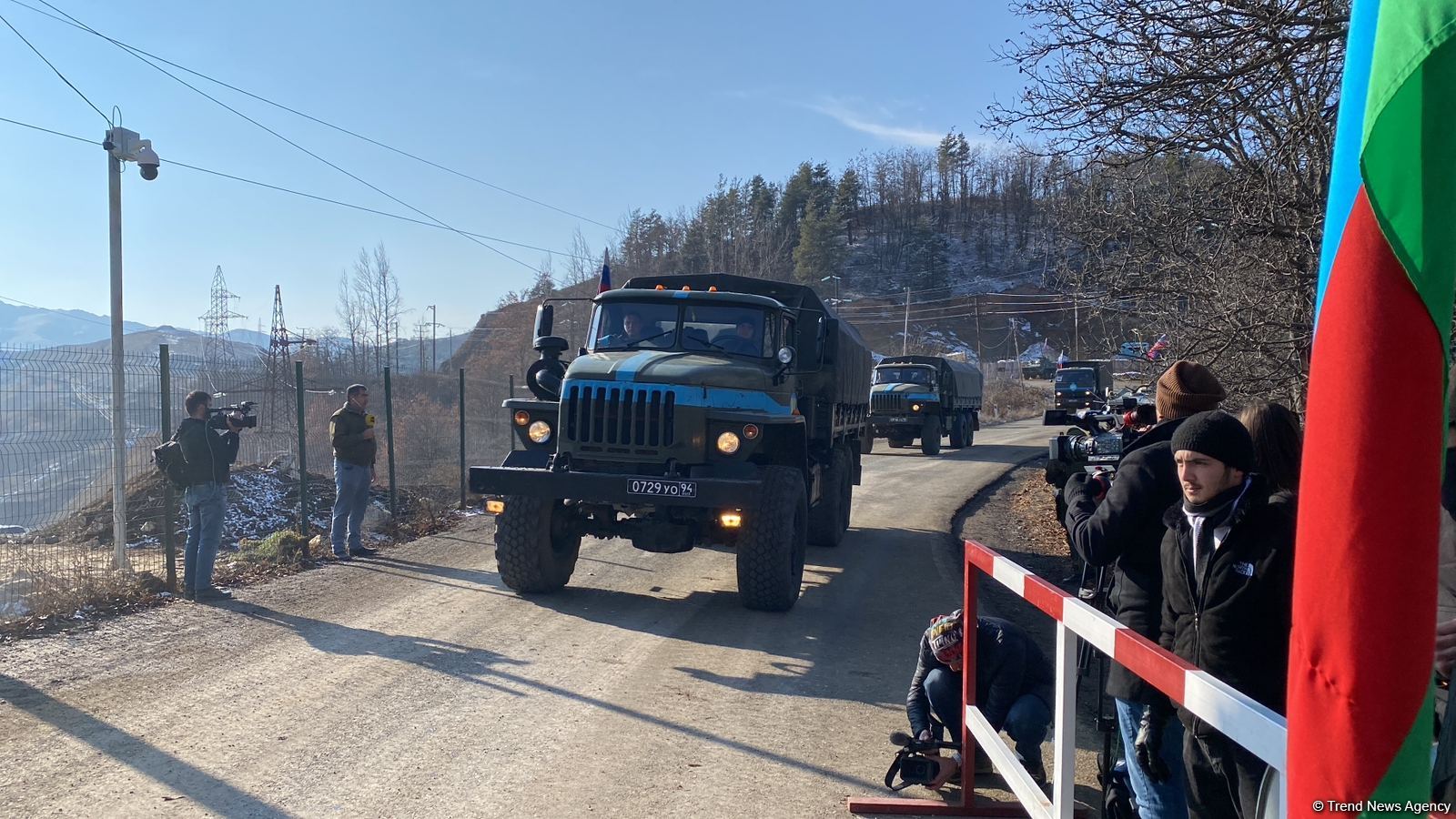 Laçın yolundan sülhməramlıların 31 maşını keçib