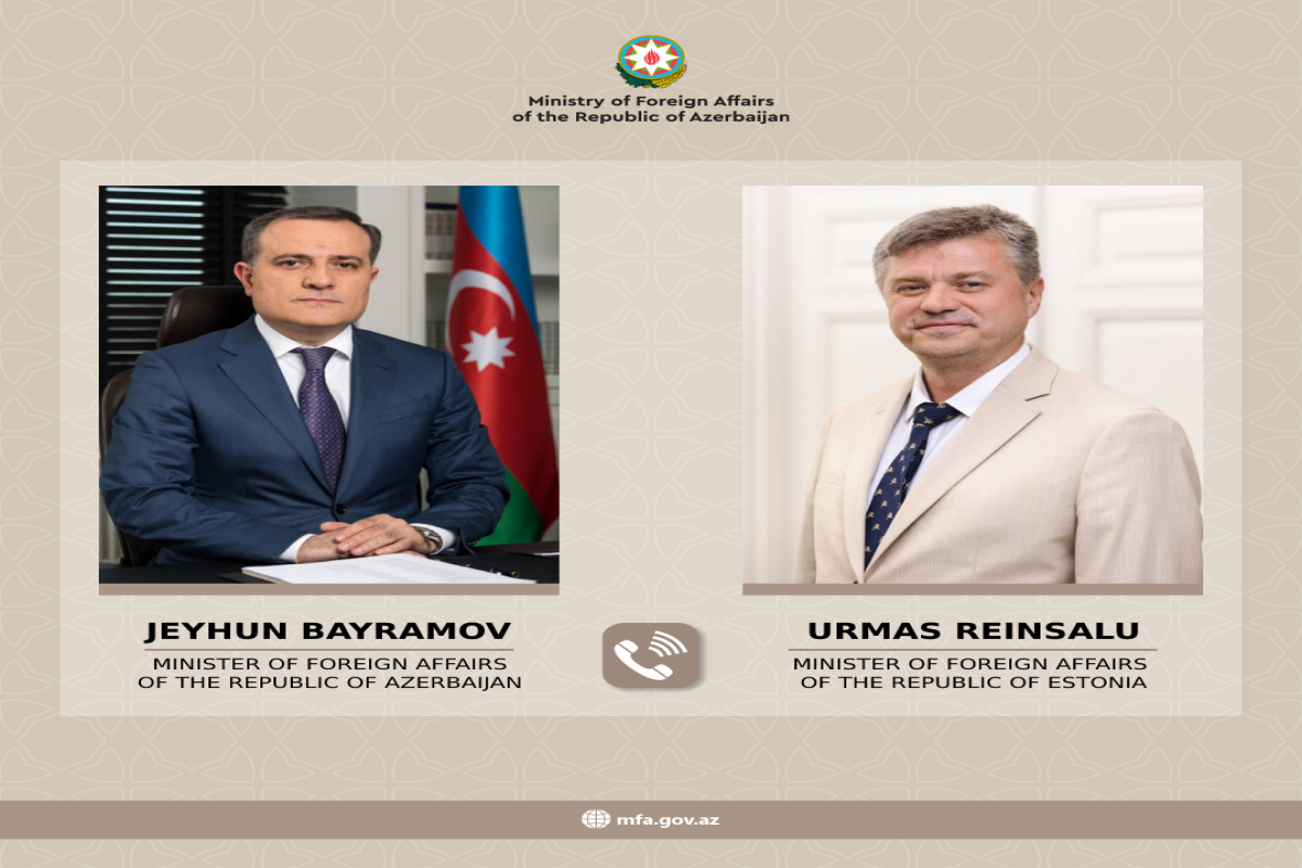 Ceyhun Bayramov estoniyalı həmkarı ilə danışdı