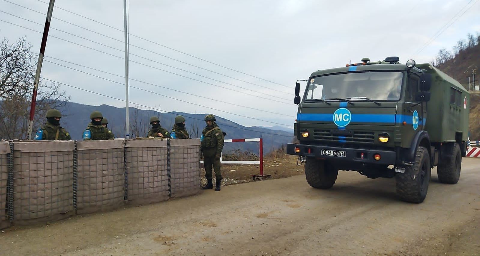 Sülhməramlıların daha bir avtomobili Laçın yolundan keçdi