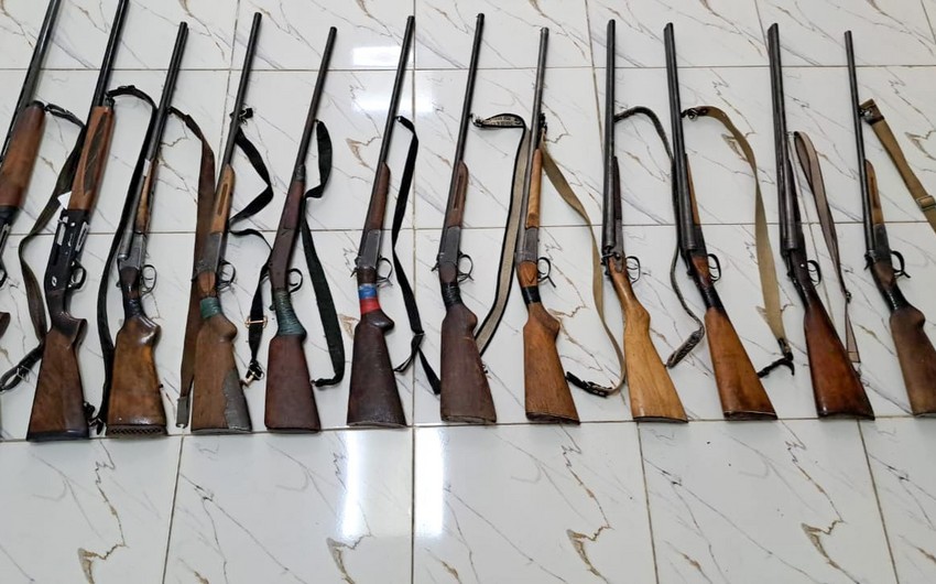Astarada 10 ədəd qanunsuz silah götürüldü 