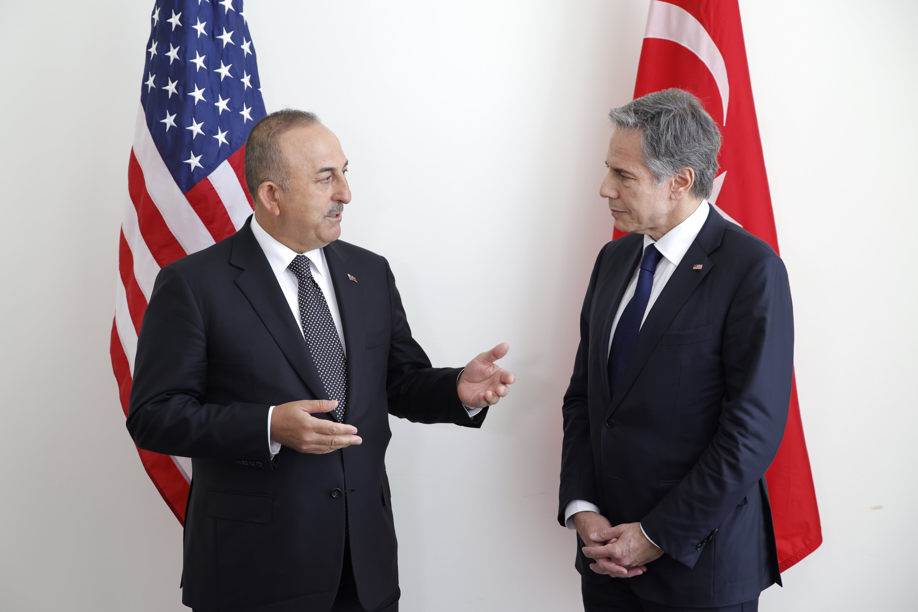 Çavuşoğlu ilə Blinken arasında görüş başlayıb
