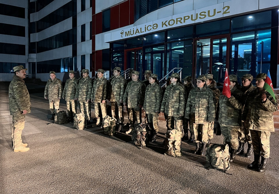 Hərbi tibb personalımız Türkiyəyə göndərildi