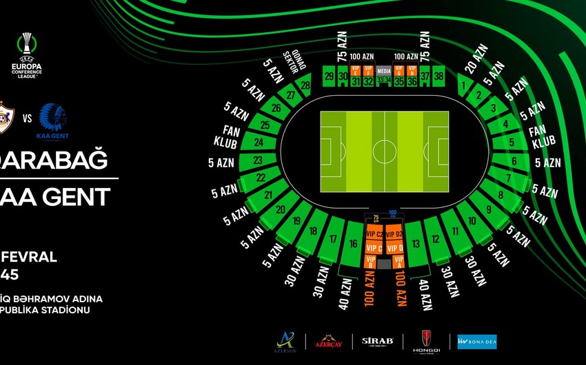 “Qarabağ” – “Gent” oyununun biletləri satışa çıxarıldı