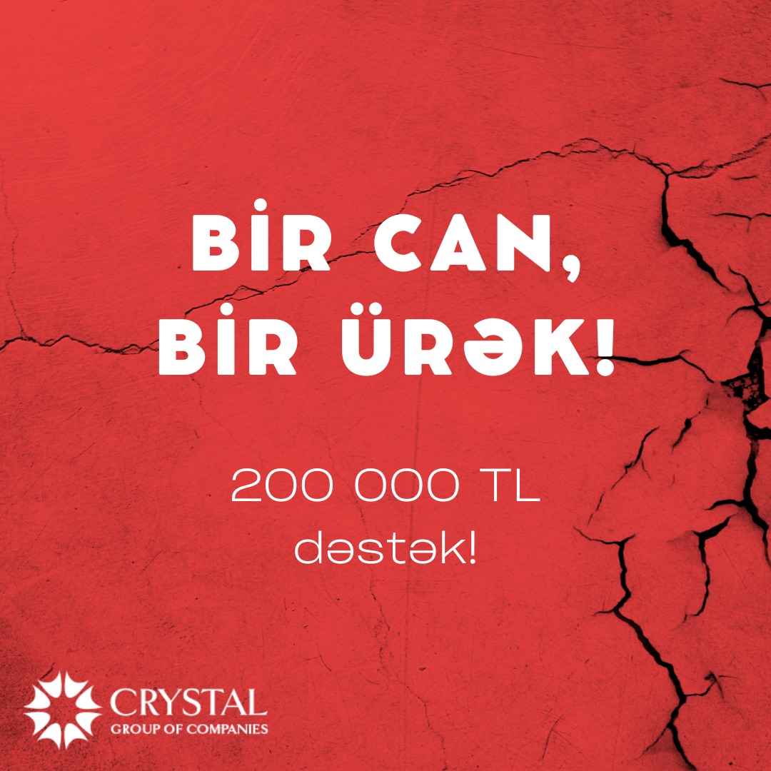 “Crystal Group of Companies”dən Türkiyəyə 200 000 TL dəstək