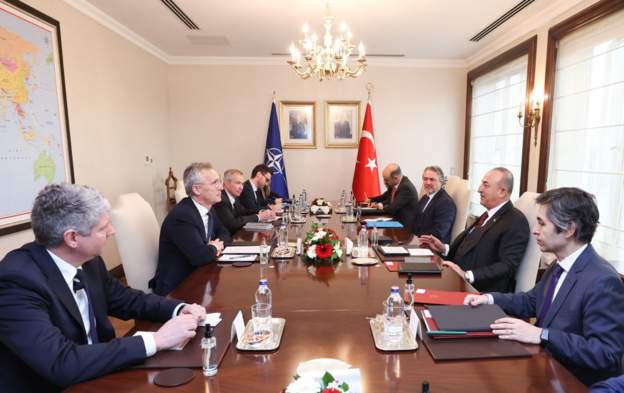 Çavuşoğlu Ankarada NATO-nun baş katibi ilə görüşüb