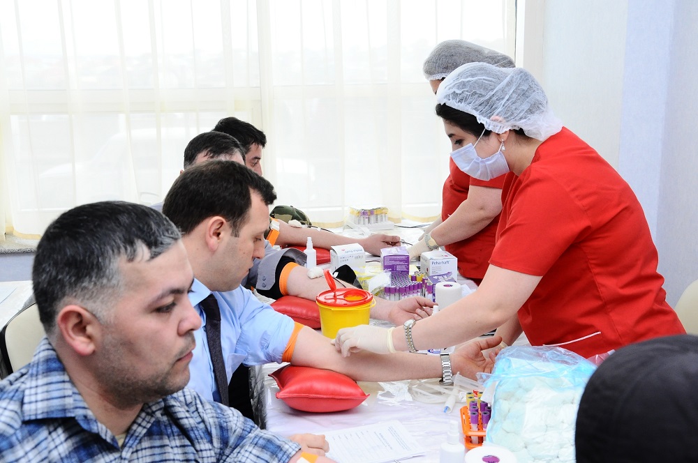 Naftalanda qanvermə aksiyası - FOTO