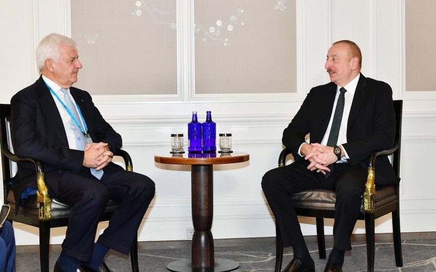 Prezident “Leonardo” şirkətinin rəhbəri ilə görüşüb - YENİLƏNİB 